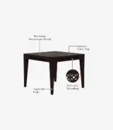 Clambrey Sheesham Wood 4 Seater Cushioned Dining Table Set with Bench (Walnut Finish) - Image 9