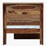 Sougur Sheesham Wood Single Bed In Rustic teak Finish With Drawer Storage - Image 9