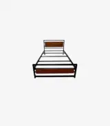 Hailri Sheesham Wood with Metal Frame Single Bed without Storage (Honey Oak Finish) - Image 9