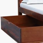 Sougur Sheesham Wood Single Bed with Drawer Storage (Honey Oak Finish) - Image 9