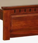 Zurndolf Sheesham Wood Single Bed without Storage (Honey Oak Finish) - Image 9