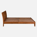 Luxurious Solid Wood King Size Bed in Brown Finish - Image 9