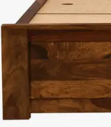 Malfia Sheesham Wood Queen Size Bed with Box Storage (Provincial Teak Finish) - Image 9