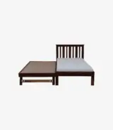 Froya Sheesham Wood Single Bed with Trundle (Provincial Teak Finish) - Image 9