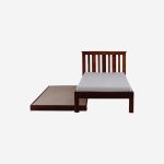 Froya Sheesham Wood Single Bed with Trundle (Honey Oak Finish) - Image 8
