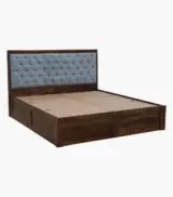 Trleans Sheesham Wood Queen Size Bed with Box Storage (Provincial Teak Finish) - Image 9