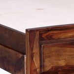 Kryss Sheesham Wood Queen Size Bed In Scratch Resistant Provincial Teak Finish With Drawer Storage - Image 9