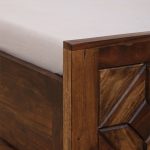 Cheb Sheesham Wood Queen Size Bed in Provincial Teak Finish With Box Storage - Image 9