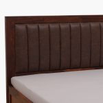 Dyjon Sheesham Wood Queen Size Bed with Box Storage (Honey Oak Finish) - Image 9
