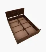 Bairon Sheesham Wood Queen Size Bed with Box Storage (Provincial Teak Finish) - Image 9