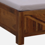 Alpha Sheesham Wood King Size Bed With Box Storage in Light Honey Finish - Image 8