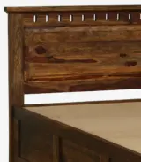Zurndolf Sheesham Wood Single Bed with Box Storage (Provincial Teak Finish) - Image 10