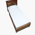 Sougur Sheesham Wood Single Bed In Rustic teak Finish With Drawer Storage - Image 10