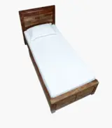 Sougur Sheesham Wood Single Bed with Drawer Storage (Rustic Teak Finish) - Image 10