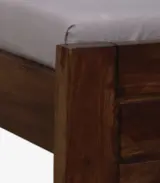 Sougur Sheesham Wood Single Bed without Storage (Provincial Teak Finish) - Image 10