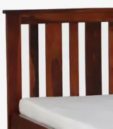 Froya Sheesham Wood Single Bed with Trundle (Honey Oak Finish) - Image 9