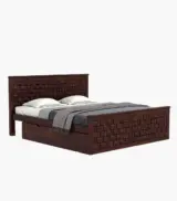 Flotingo Sheesham Wood Queen Size Bed with Drawer Storage (Walnut Finish) - Image 10