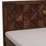 Cheb Sheesham Wood Queen Size Bed in Provincial Teak Finish With Box Storage - Image 10