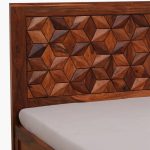 Bairon Sheesham Wood Queen Size Bed with Box Storage (Honey Oak Finish) - Image 9