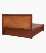 Woodrows Sheesham Wood Queen Size Bed with Hydraulic Box storage (Honey Finish) - Image 9