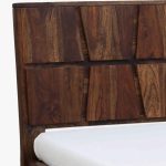 Almen Sheesham Wood Queen Size Bed with Box Storage (Teak Finish) - Image 10