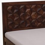 Baarn Sheesham Wood Queen Size Bed in Provincial Teak Finish With Box Storage - Image 11