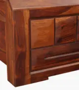 Woodrows Sheesham Wood Queen Size Bed with Hydraulic Box storage (Honey Finish) - Image 10