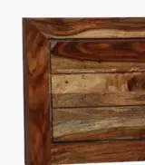 Sougur Sheesham Wood Single Bed with Drawer Storage (Rustic Teak Finish) - Image 11