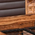 Hulk Sheesham Wood Queen Size Bed in Walnut Finish with Hydraulic Storage - Image 14