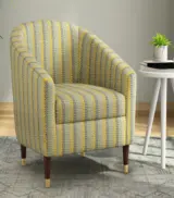 Jolien Sheesham Wood Frame with Cushioned Velvet Seating Arm Chair (Spring Diamonds)