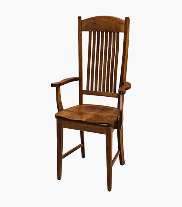 Izora Sheesham Wood Frame with Cushioned Velvet Seating Arm Chair (Honey Finish)