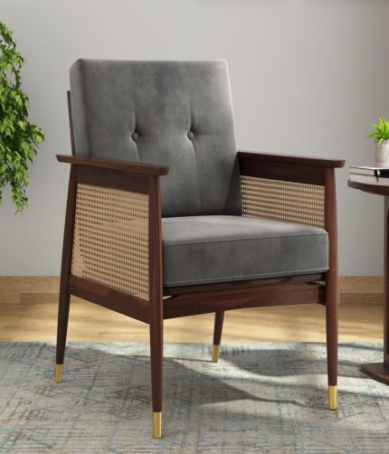 Emperor Cane Arm Chair (Graphite Grey)