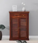 Carlison Sheesham Wood Shoe Cabinet (Honey Oak Finish)