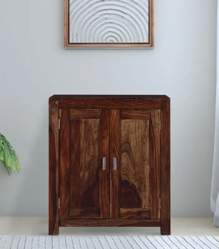 Orniel Sheesham Wood Shoe Cabinet (Provincial Teak Finish)
