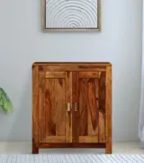 Orniel Sheesham Wood Shoe Cabinet (Rustic Teak Finish)