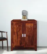 Orniel Sheesham Wood Shoe Cabinet (Honey Oak Finish)