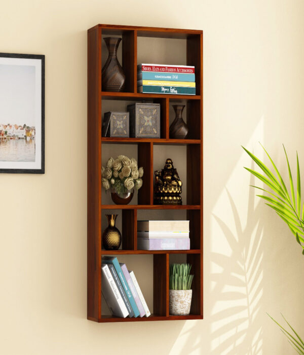 Taris Wall Shelf (Honey Finish)