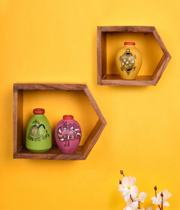 Two Wooden Wall Shelves