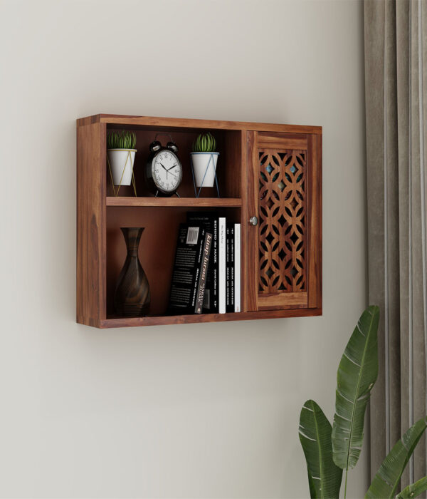 Cambrey Wall Shelf (Honey Finish)