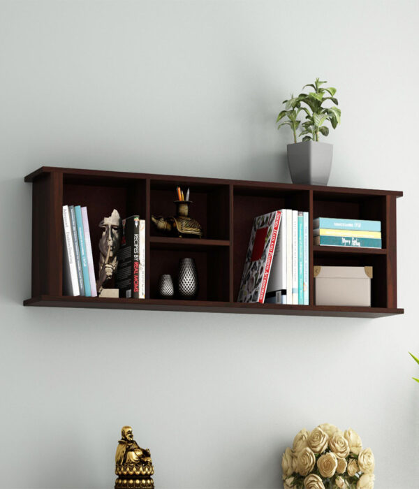 Tia Wall Shelf (Walnut Finish)