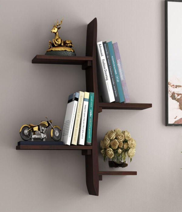 Natura Wall Shelf (Walnut Finish)