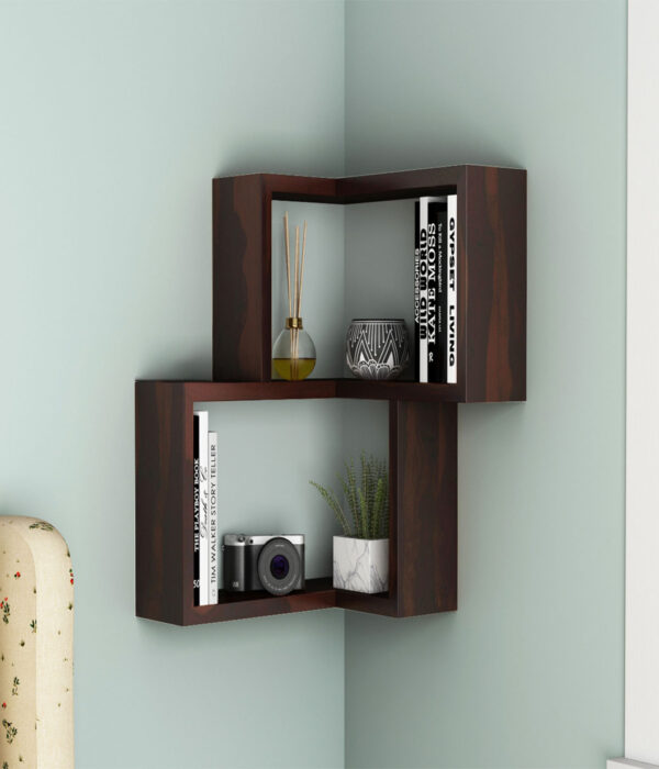 Lacosa Wall Shelves (Walnut Finish)