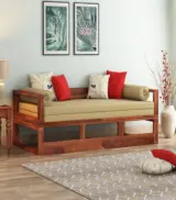 Becon Sheesham Wood Diwan Cum Bed (Honey Finish)