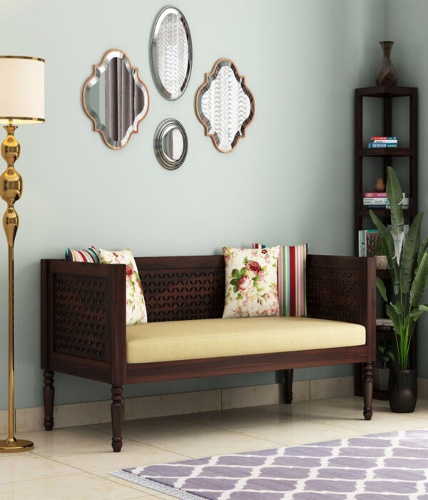 Angelica Divan (Walnut Finish)