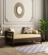 Lyona Sheesham Wood Diwan Bed (Walnut Finish)