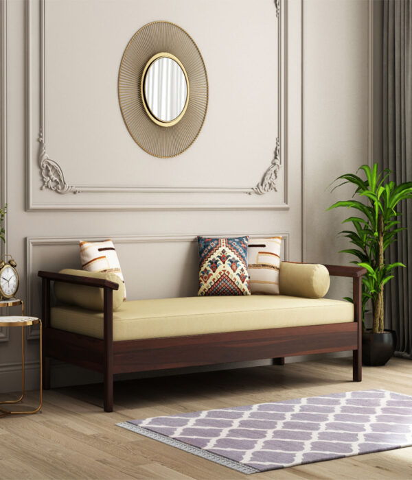 Leona Divan (Walnut Finish)