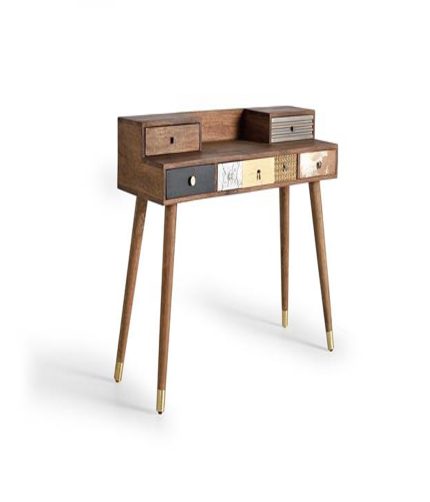 Mango Wood Desk With Metal Legs