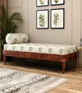 Jaisper Sheesham Wood Diwan Bed without Storage (Honey Finish)