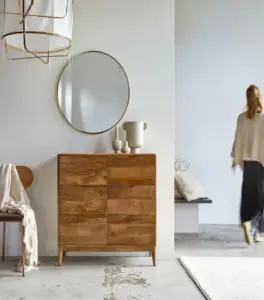 Cabrielle Solid Mango Wood Chest of Drawers (Natural Finish)