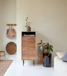 Pevel Acacia Wood Small Chest of drawers (Natural Finish)
